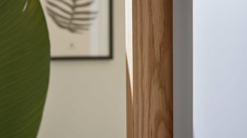 Passepartout Interliving aus Holz in Holzfarben Interliving Kleiderschrank Serie 1207 – Passepartout Wildeiche - für ca. 300 cm Breite