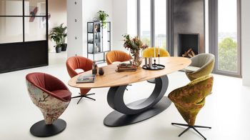 Esstisch Koinor aus Holz in Holzfarben KOINOR Esstisch T1034 Wildeiche & Schwarz - ca. 120 x 275 cm