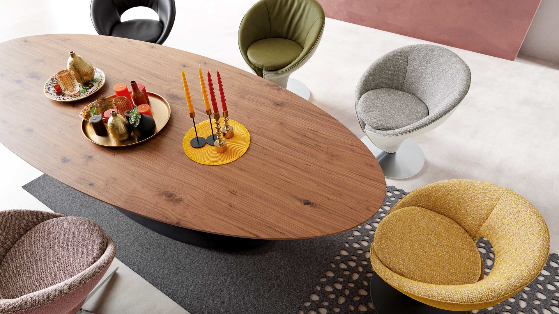 Esstisch Koinor aus Holz in Holzfarben KOINOR Esstisch T1034 Wildeiche & Schwarz - ca. 120 x 275 cm