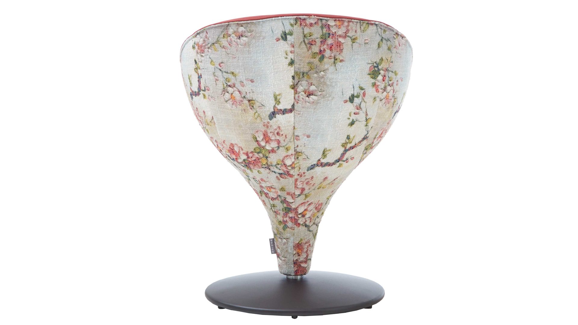 Polsterstuhl Koinor aus Stoff in Rot KOINOR Dreh-Polsterstuhl rote Bezugkombination India chilli & 16KI34, mattschwarzer Tellerfuß