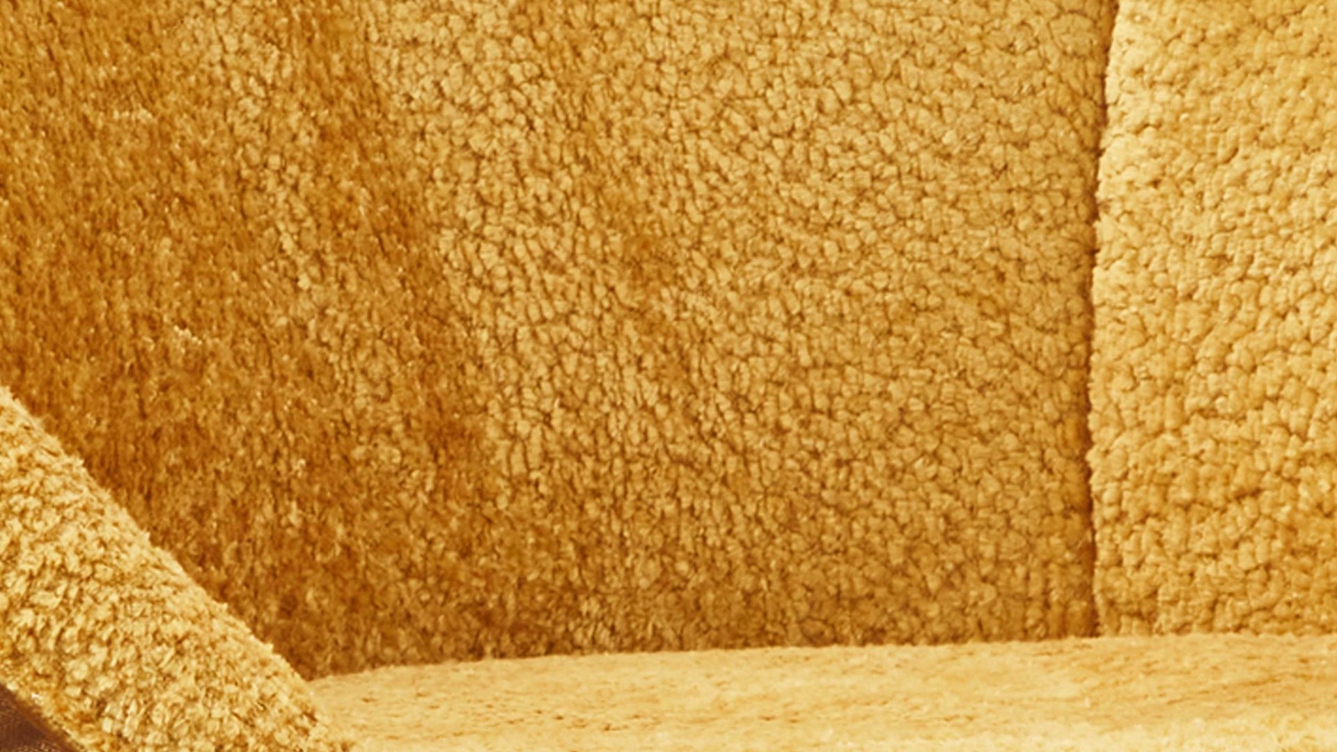 Polsterstuhl Koinor aus Stoff in Gelb KOINOR Dreh-Polsterstuhl goldfarbene Bezugkombination Space 33 & Universe 32, mattschwarzer Tellerfuß