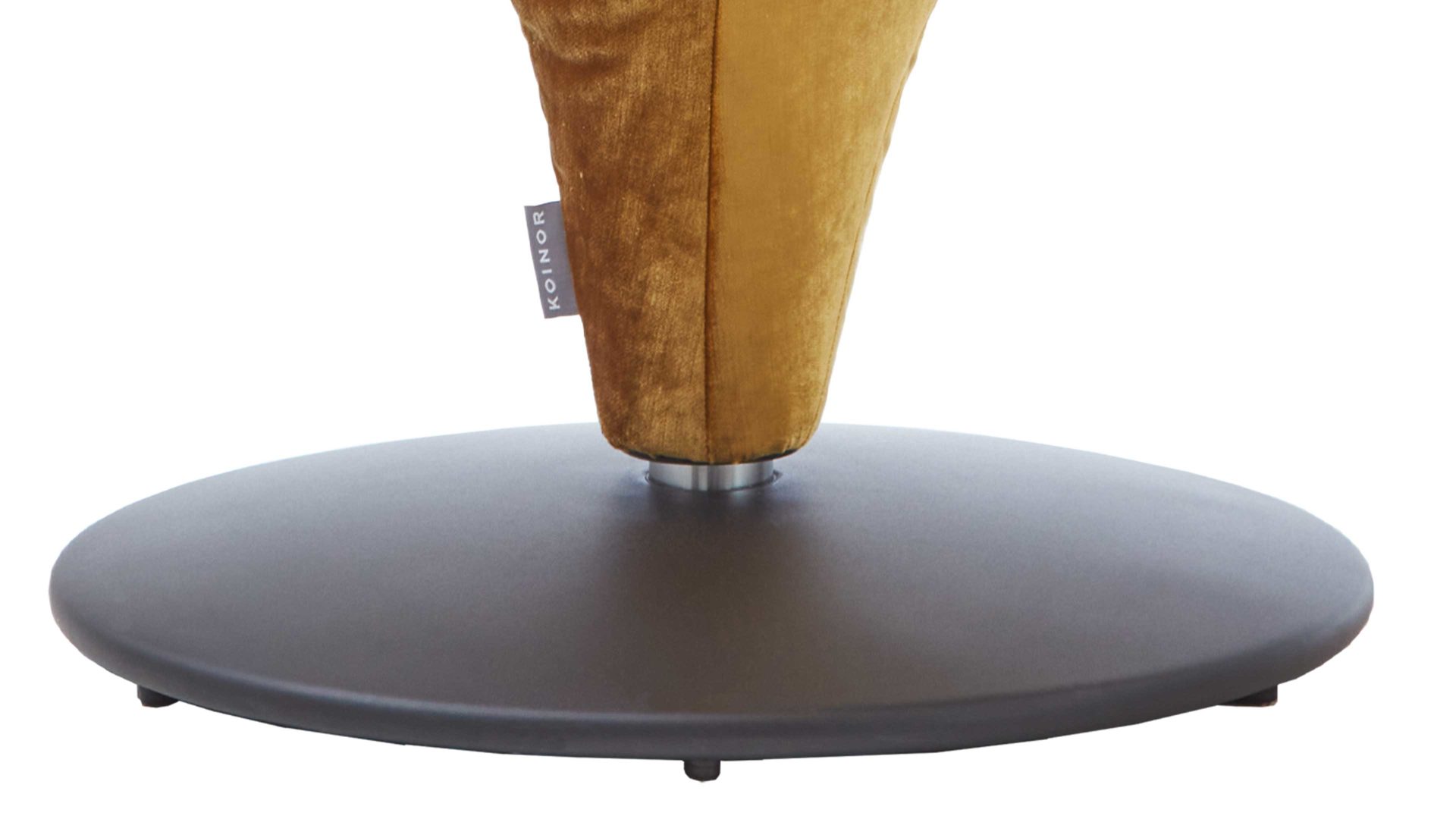 Polsterstuhl Koinor aus Stoff in Gelb KOINOR Dreh-Polsterstuhl goldfarbene Bezugkombination Space 33 & Universe 32, mattschwarzer Tellerfuß