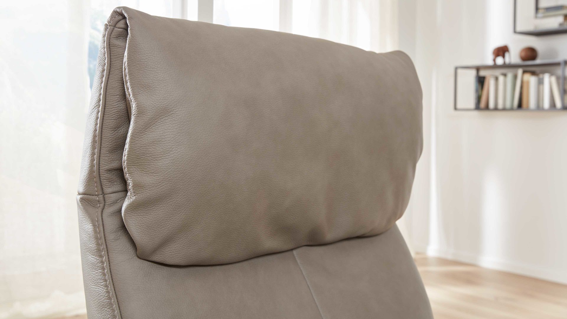 Relaxsessel comfortmaster besser sitzen, liegen, leben aus Leder in Grau Comfortmaster 7424 - Relaxsessel 52N titanfarbenes LongLife-Leder Rustika & Edelstahl