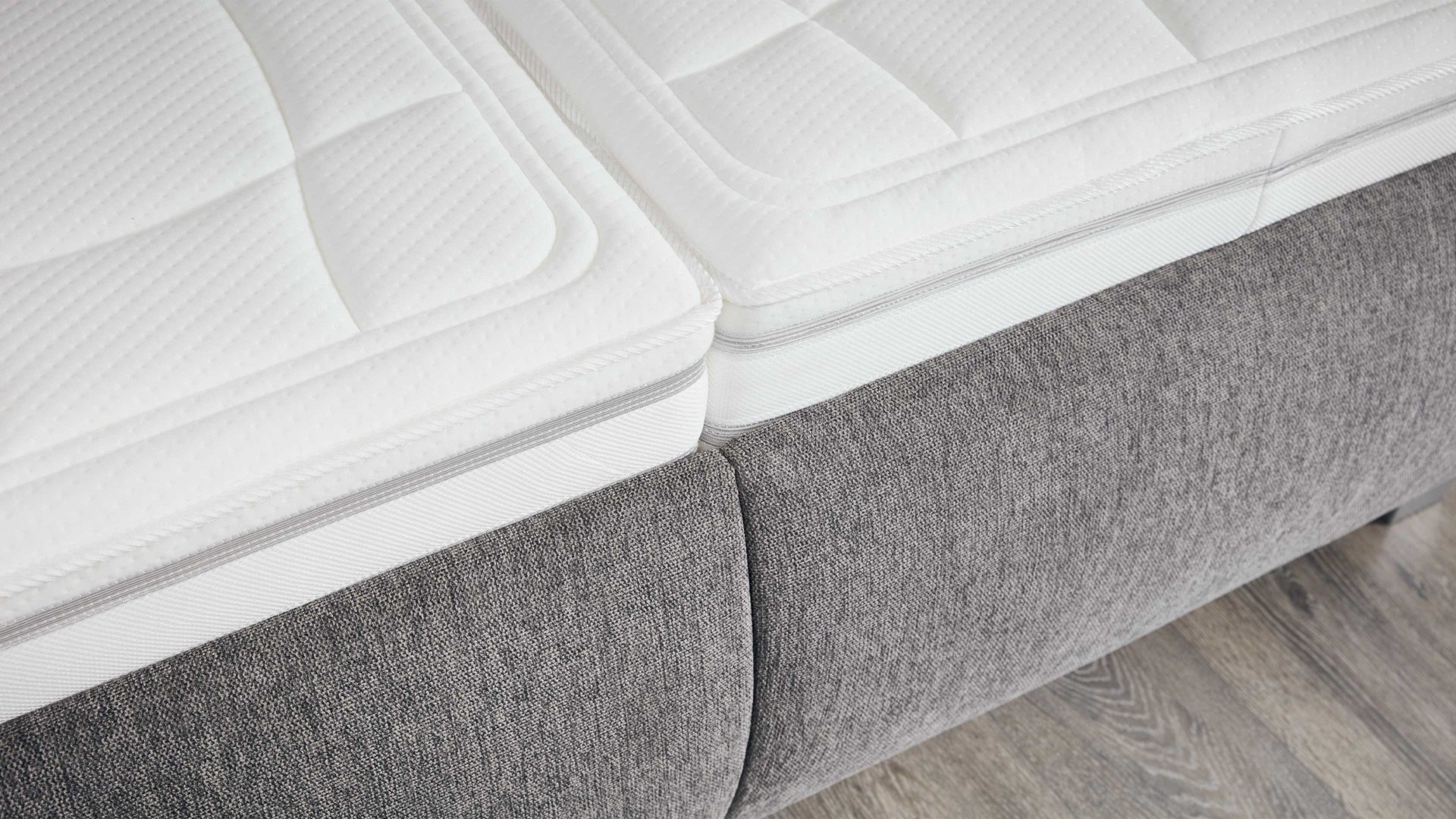 Polsterbett comfortmaster besser sitzen, liegen, leben aus Stoff in Grau Comfortmaster Messina - Polsterbett graue Mikrofaser Brego 321100 – Liegefläche ca. 180 x 200 cm