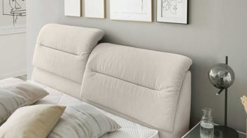 Boxspringbett comfortmaster besser sitzen, liegen, leben aus Stoff in Beige Comfortmaster OC-BX20503 - Boxspringbett naturfarbene Mikrofaser Nele 432005 - Liegefläche ca. 180 x 200 cm