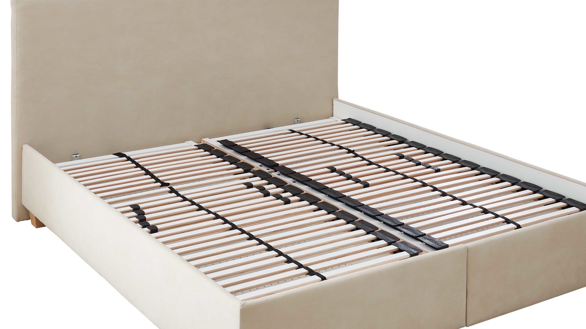 Polsterbett comfortmaster besser sitzen, liegen, leben aus Stoff in Beige Comfortmaster Dreamplace 2.0 - Polsterbett 0300 naturfarbene Mikrofaser Felina 532000 – Liegefläche ca. 180 x 200 cm