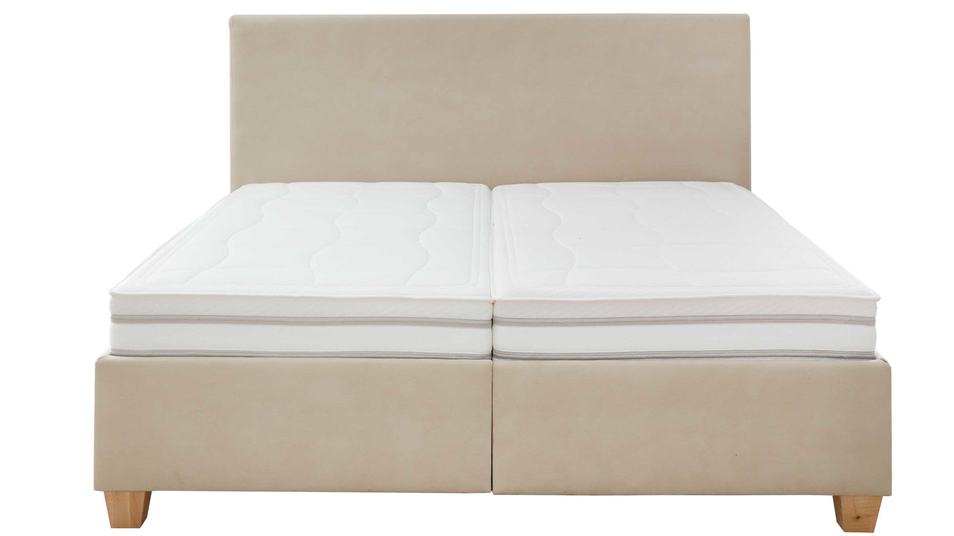 Polsterbett comfortmaster besser sitzen, liegen, leben aus Stoff in Beige Comfortmaster Dreamplace 2.0 - Polsterbett 0300 naturfarbene Mikrofaser Felina 532000 – Liegefläche ca. 180 x 200 cm