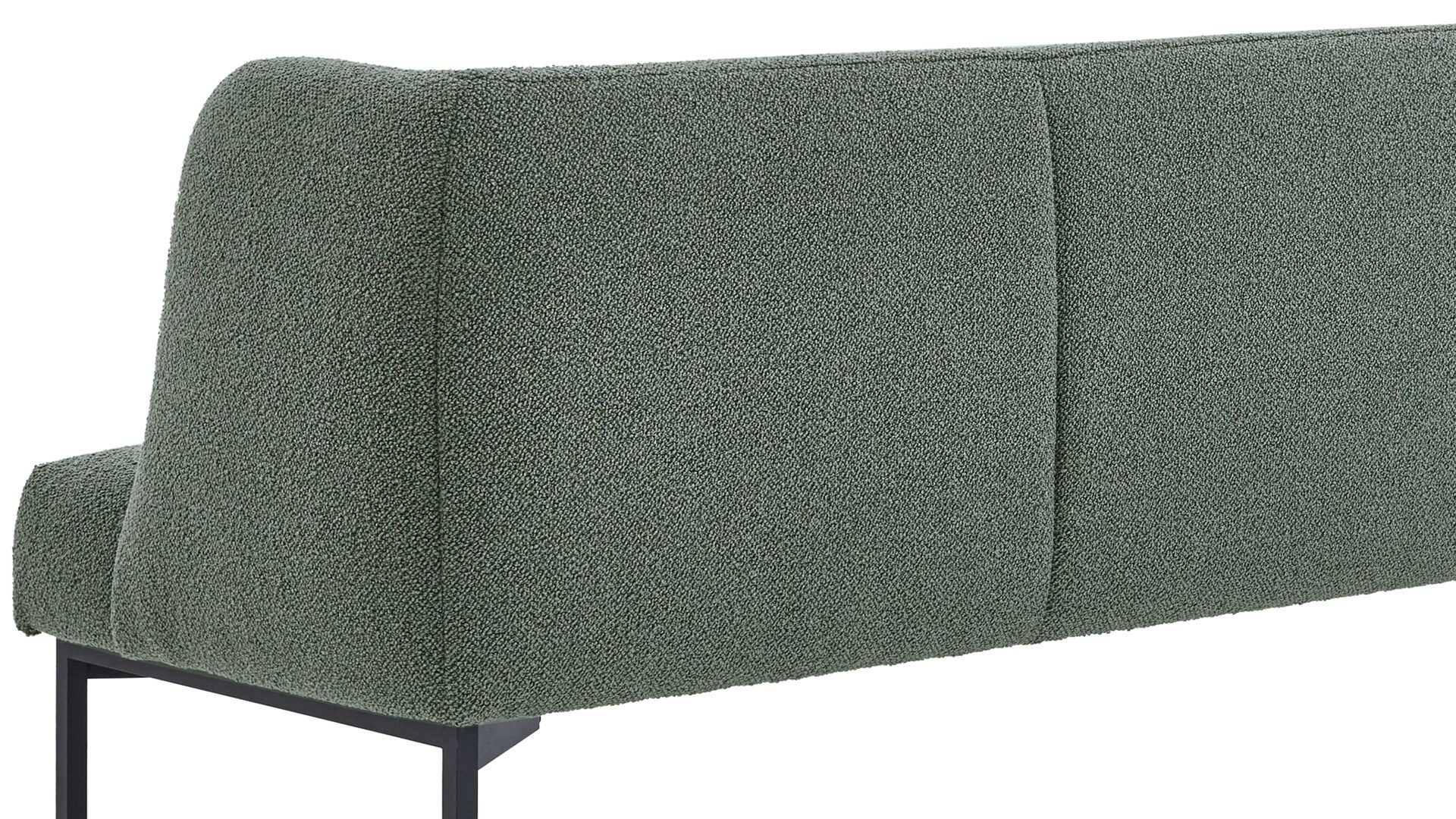 Polsterbank Venjakob aus Stoff in Grün VENJAKOB Polsterbank khakifarbener Bezug & anthrazitfarbens Metallgestell - Länge ca. 240 cm