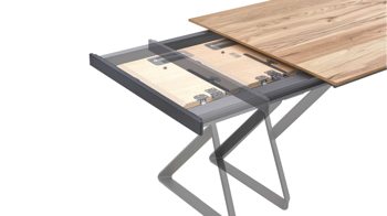 Mehrpreis Venjakob aus Holz in Holzfarben VENJAKOB Esstischsystem Puh ET352 Frontauszugssystem mit Klappeinlage Funktions-Mehrpreis - ca. 100 x 100 cm