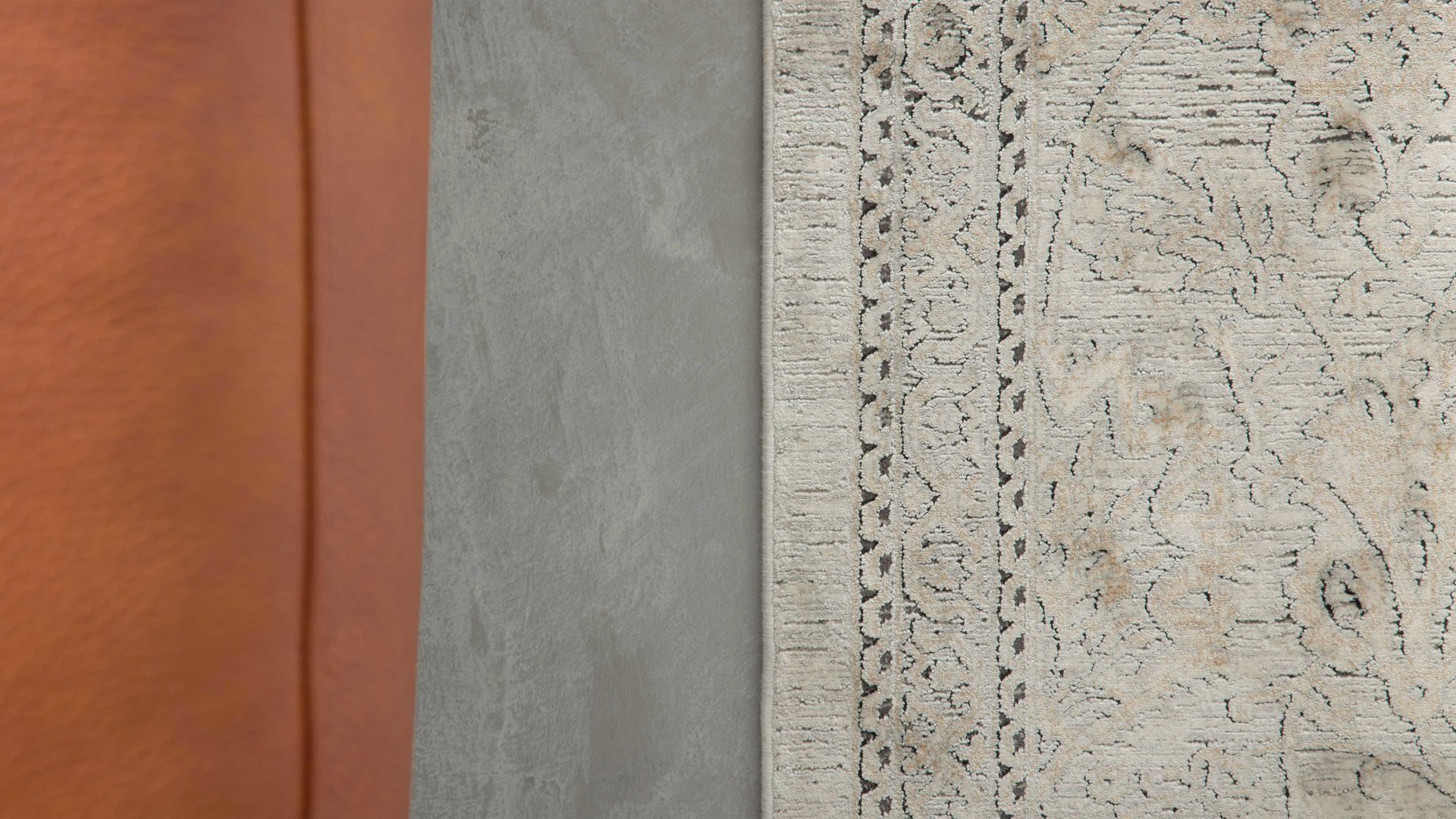 Webteppich Interliving aus Mischgewebe in Beige Interliving Teppich Serie G-8040 cremefarbenes Vintagemuster - ca. 160 x 230 cm