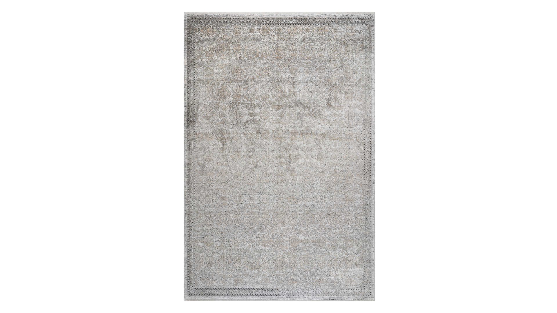 Webteppich Interliving aus Mischgewebe in Beige Interliving Teppich Serie G-8040 cremefarbenes Vintagemuster - ca. 67 x 130 cm