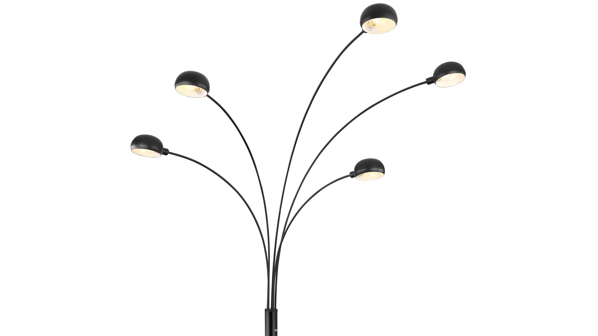 Stehleuchte Globo lighting aus Metall in Schwarz GLOBO Lampen Serie Seymor - Stehleuchte mattschwarzes Metall & Marmor - Höhe ca. 200 cm