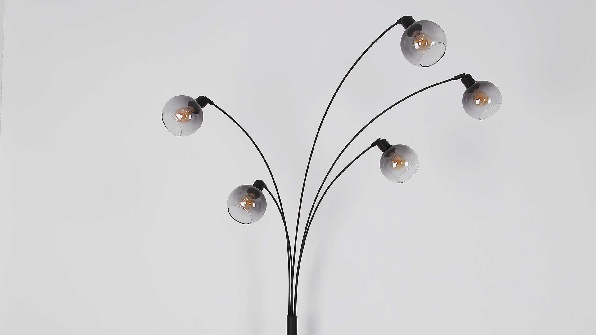 Stehleuchte Globo lighting aus Glas in Schwarz GLOBO Lampen-Serie Seymor - Stehleuchte Rauchglas, Metall & Marmor - Höhe ca. 208 cm