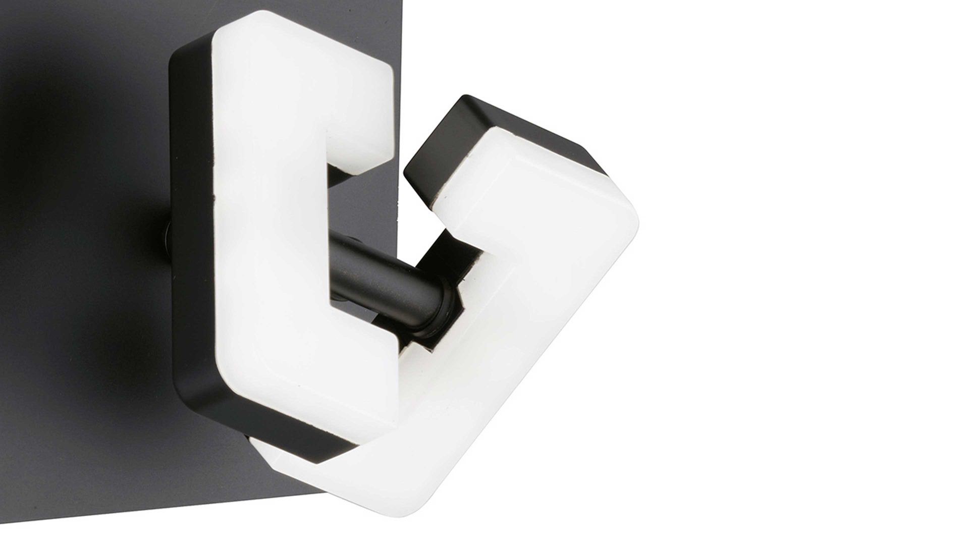 Wandleuchte Fh fischer & honsel aus Metall in Schwarz FH Leuchten Serie Ray - Deckenlampe als Spot sandschwarzes Metall - ca. 11 x 11 cm