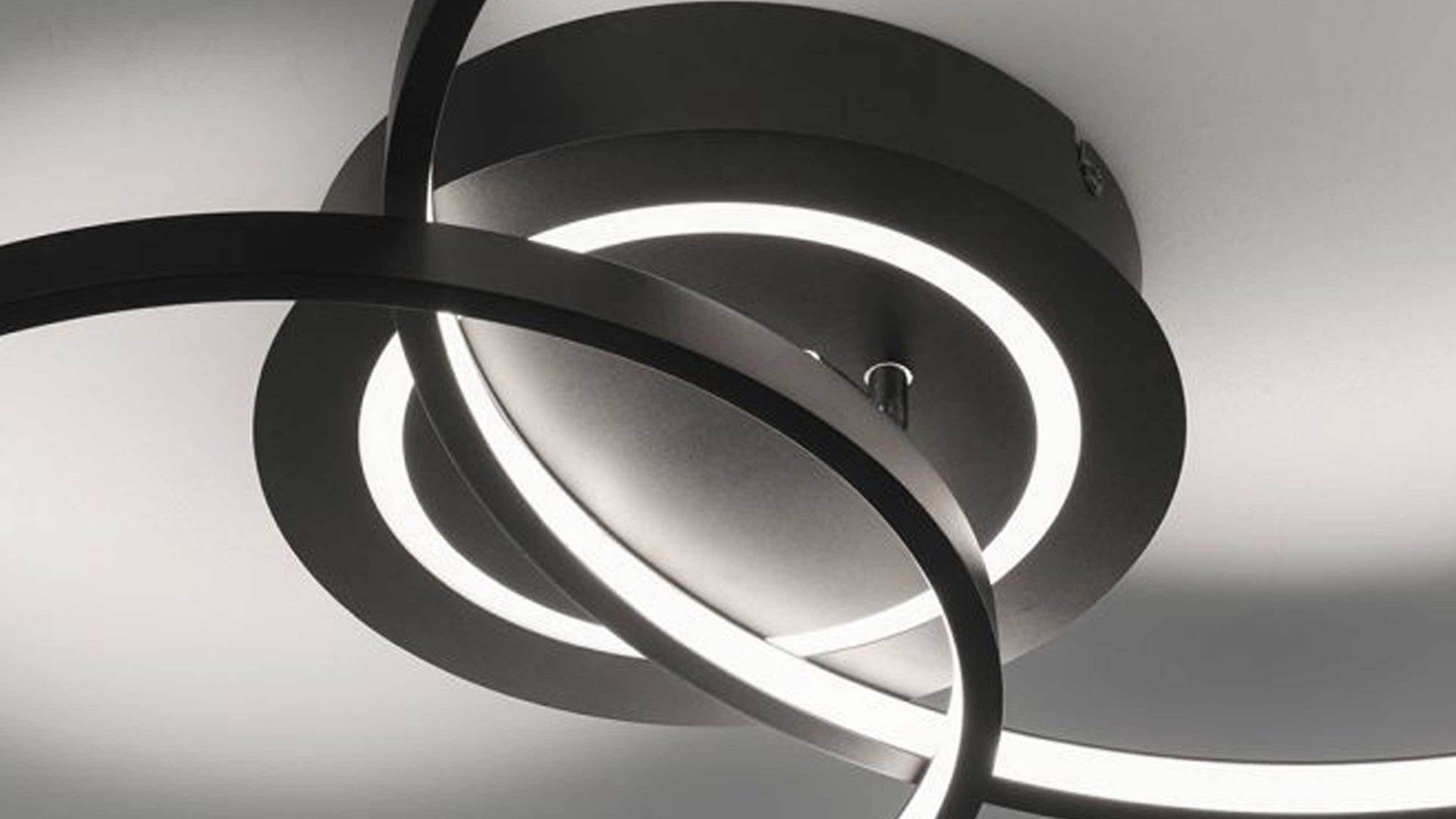 Deckenleuchte Just light. (leuchtendirekt) aus Metall in Schwarz JUST LIGHT. Leuchten Serie Asmina mattschwarzes Metall - ca. 69 x 55 cm