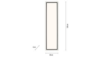 Deckenleuchte Just light. (leuchtendirekt) aus Metall in Schwarz JUST LIGHT. Leuchten Serie Tuya - per App steuerbare Deckenlampe schwarzes Metall & weißes Acryl - ca. 120 x 30 cm