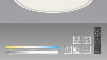 Deckenleuchte Just light. (leuchtendirekt) aus Metall in Weiß JUST LIGHT. Lampenserie Edging - Deckenlampe weißes Metall - Durchmesser ca. 60 cm