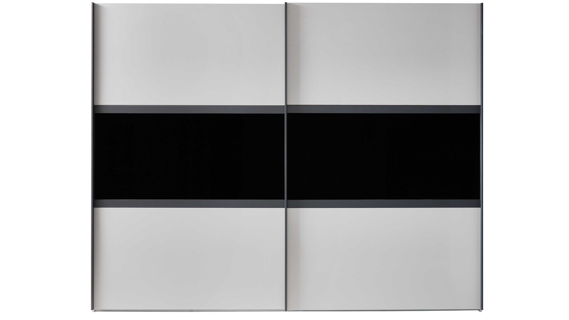 Kleiderschrank Wiemann | oeseder aus Holz in Grau WIEMANN Schlafzimmerserie Split - Schwebetürenschrank Kieselgrau & graues Parsolglas - zwei Türen, Breite ca. 300 cm