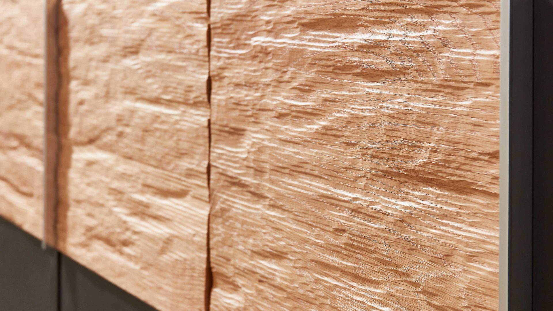 Kleiderschrank Wiemann | oeseder aus Holz in Dunkelgrau WIEMANN Schlafzimmerserie Acapulco - Kleiderschrank Graphit & Riffholz - sechs Türen, Breite ca. 300 cm