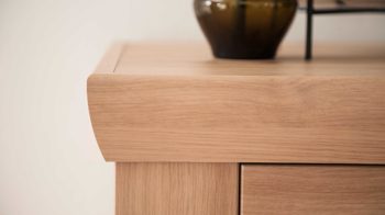 Wohnwand Mca furniture aus Holz in Holzfarben Wohnprogramm Meran - Wohnwand I Balkeneiche & Anthrazit – vierteilig, Breite ca. 336 cm