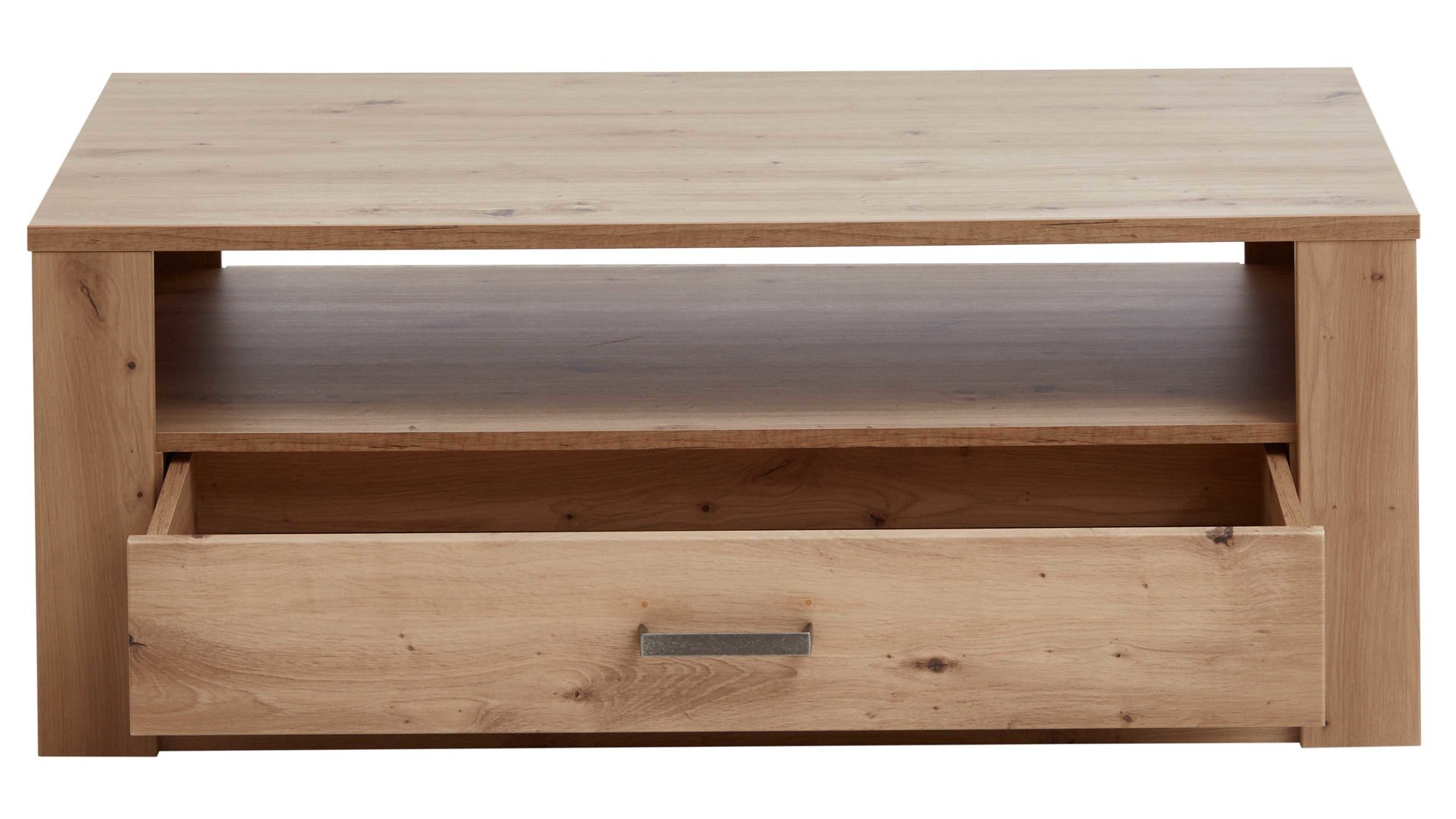 Couchtisch Mca furniture aus Holz in Holzfarben Wohnprogramm Meran - Couchtisch Balkeneiche – eine Schublade, ca. 115 x 70 cm