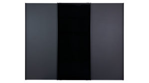 Kleiderschrank Wiemann | oeseder aus Holz in Dunkelgrau Kleiderschrank Dubai Graphitgrau & graues Parsolglas - drei Türen, Breite ca. 300 cm