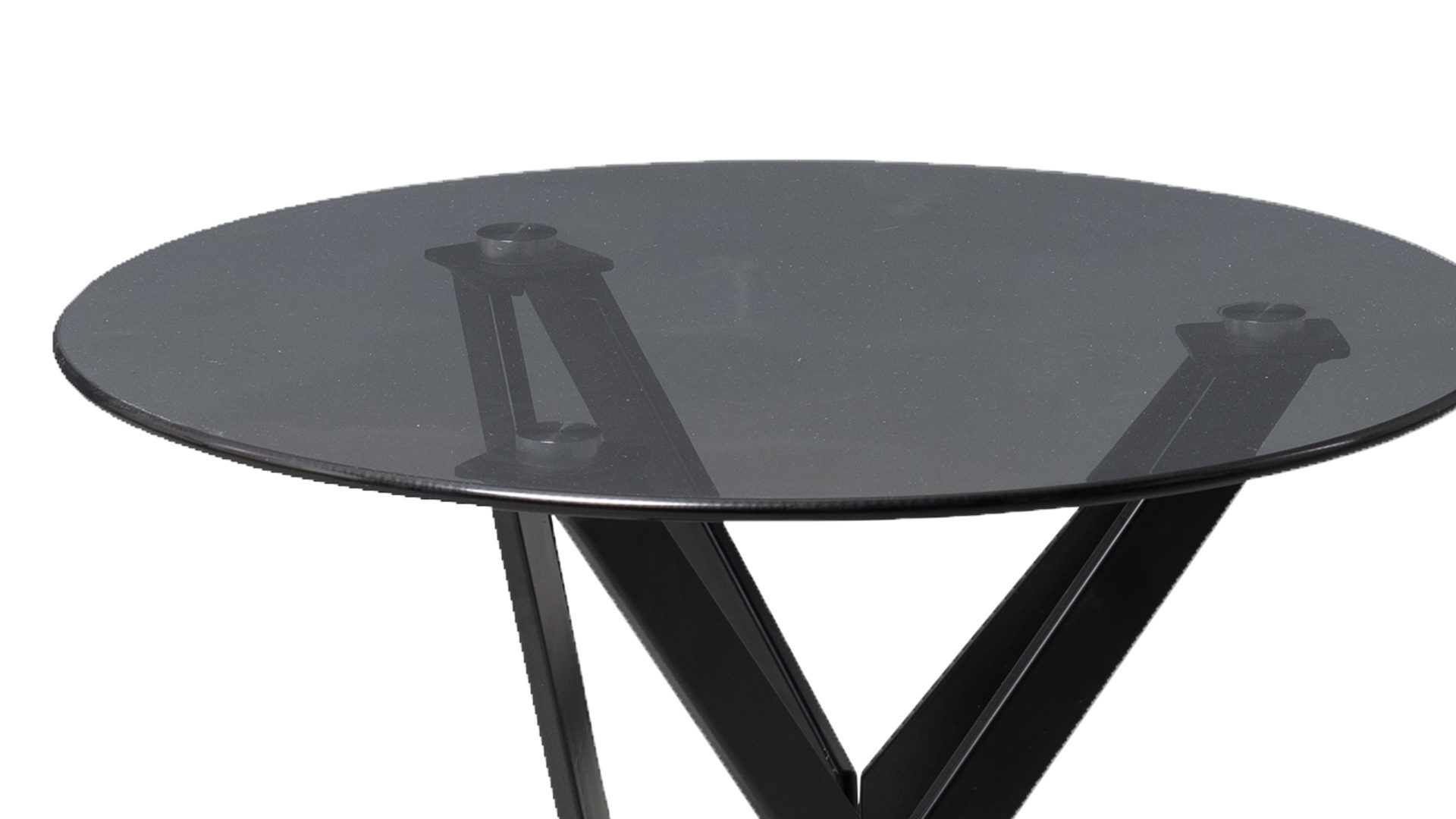 Beistelltisch M2 kollektion aus Glas in Dunkelgrau Beistelltisch Miri 1 Grau & Schwarz – Durchmesser ca. 50 cm