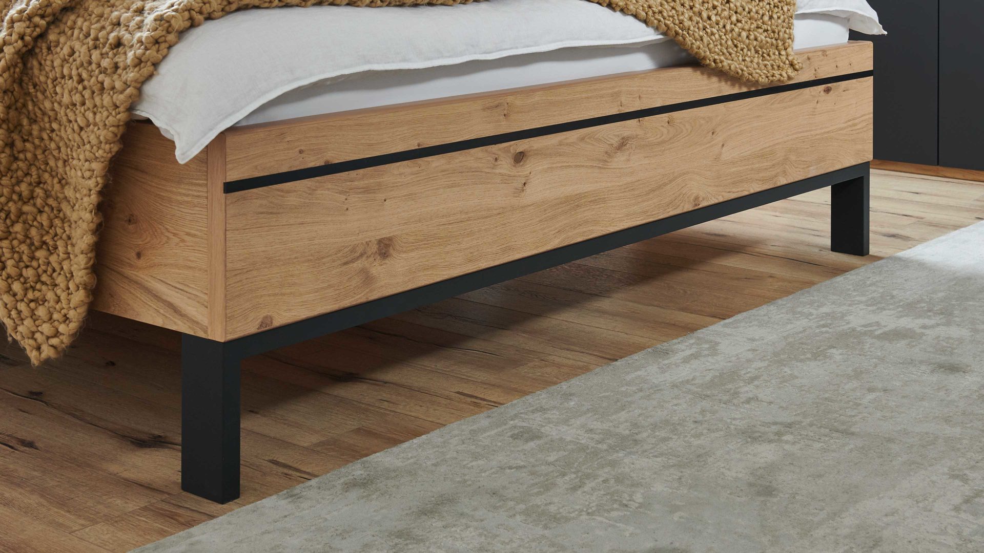 Schlafzimmer C. disselkamp aus Holz in Weiß C. DISSELKAMP Schlafzimmerserie Cabrillo - Komplettzimmer Balkeneiche & Sand - Liegefläche ca. 180 x 200 cm