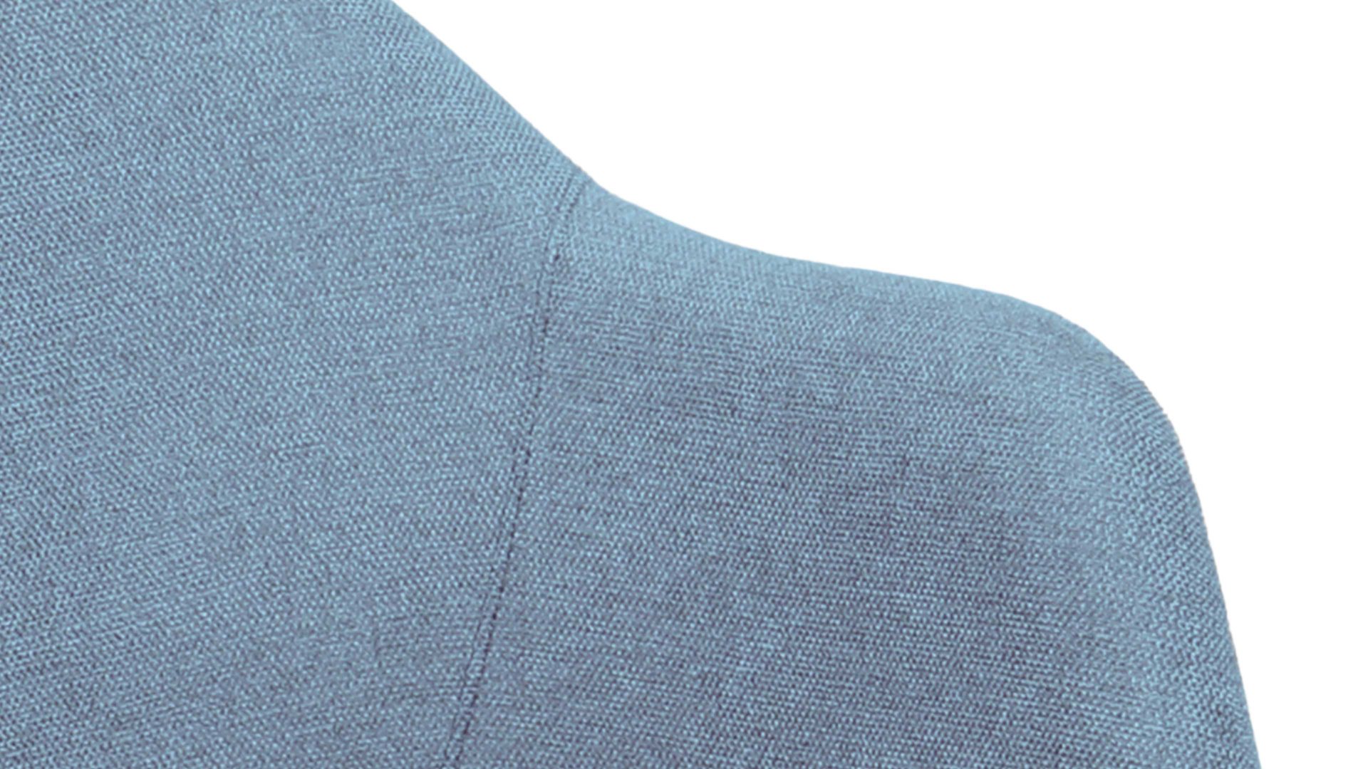 Vierfußstuhl Standard furniture factory aus Kunstfaser in Hellblau Armlehnstuhl Gijon mit Drehfunktion schattenblauer Webstoff Capulet 9711 & Eichenholzfüße