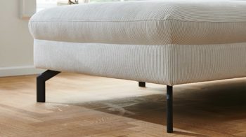 Ecksofa modulmaster aus Stoff in Weiß Modulmaster MM-ZE1126 - Ecksofa naturweißer Feincord - Stellfläche ca. 179 x 248 cm