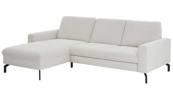 Ecksofa modulmaster aus Stoff in Weiß Modulmaster MM-ZE1126 - Ecksofa naturweißer Feincord - Stellfläche ca. 179 x 248 cm