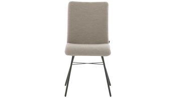 Vierfußstuhl Interliving aus Stoff in Weiß Interliving Esszimmer Serie 5115 - Vierfußstuhl Vive Four V12 naturweißer Bezug Alpine 01 & anthrazitfarbenes Metall