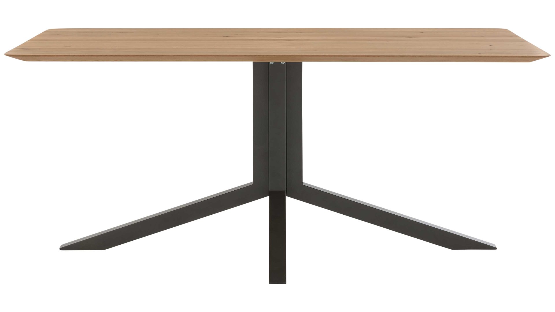 Esstisch Interliving aus Holz in Holzfarben Interliving Esszimmer Serie 5115 - Esstisch astige Eiche & anthrazitfarbenes Metall - ca. 180 x 100 cm