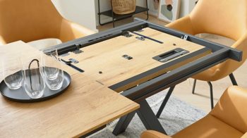 Funktion Interliving aus Holz in Holzfarben Interliving Esszimmer Serie 5112 - Klappeinlagen-Set goldbraune Halifax Eiche - zweiteilig