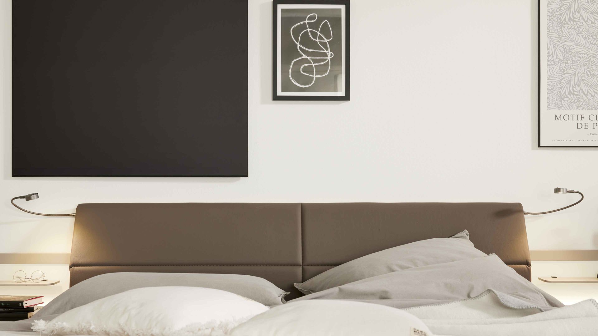 Möbelbeleuchtung Interliving aus Metall in Schwarz Interliving Schlafzimmer Serie 1032 – Flexleuchten-Set zweiteilig