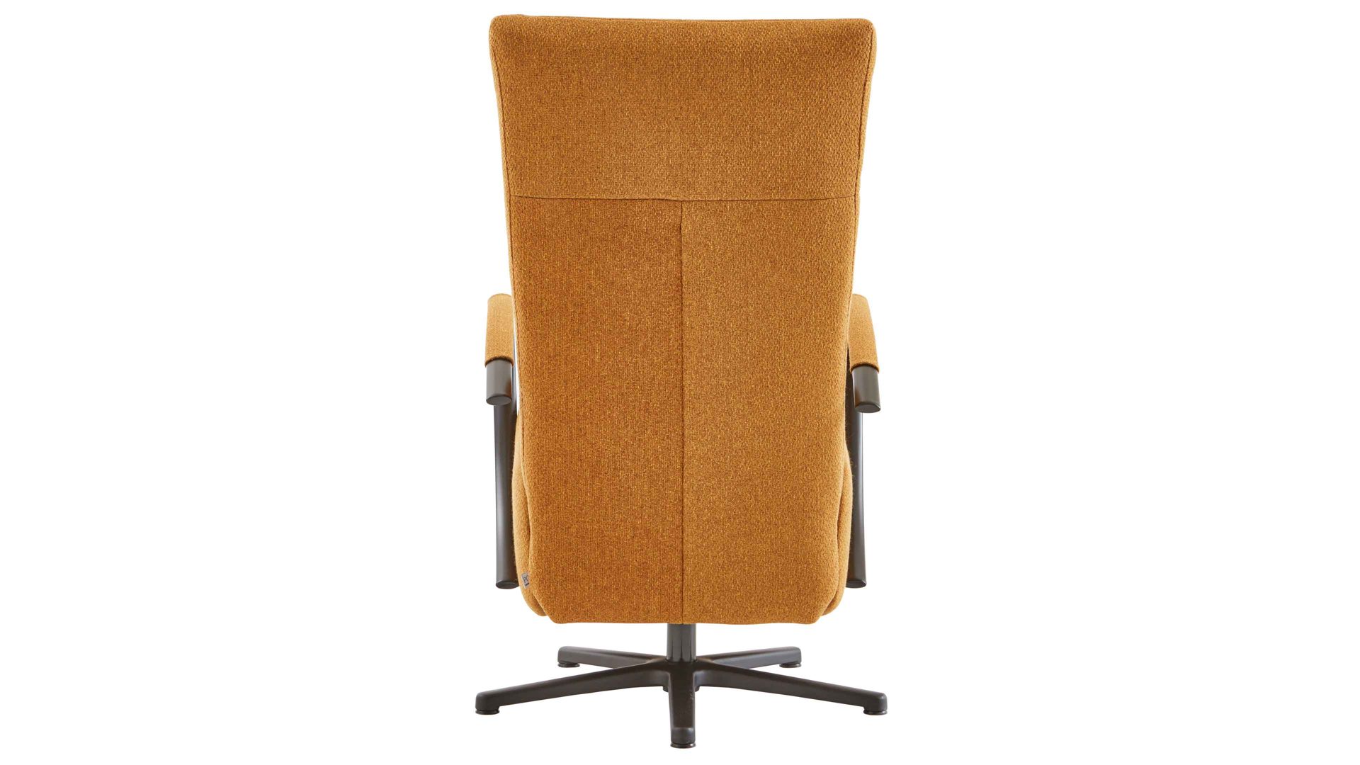 Relaxsessel KAWOO aus Stoff in Gelb KAWOO Polsterprogramm Dover XC - Relaxsessel senffarbener Bezug Portofino & schwarzer Sternfuß