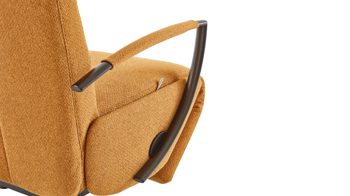 Relaxsessel KAWOO aus Stoff in Gelb KAWOO Polsterprogramm Dover XC - Relaxsessel senffarbener Bezug Portofino & schwarzer Sternfuß