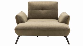 Polstersessel KAWOO aus Stoff in Grün KAWOO Polsterprogramm Dover Plus - Loveseat Stoffkombination Riviera Olive & Amsterdam Khaki