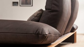 Zweisitzer Koinor aus Leder in Dunkelbraun KOINOR Zweisitzer Ledersofa Harriet schokofarbenes Leder India & Wildeiche – Länge ca. 206 cm