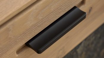 Lowboard Interliving aus Holz in Holzfarben Interliving Wohnzimmer Serie 2029 - Medien-Lowboard Wildeiche & Granit-Steinoptik - zwei Türen, zwei Schubladen, Länge ca. 200 cm