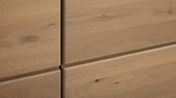 Sideboard Interliving aus Holz in Holzfarben Interliving Wohnzimmer Serie 2029 - Sideboard Wildeiche & Granit-Steinoptik - vier Türen, eine Schublade, Breite ca. 178 cm