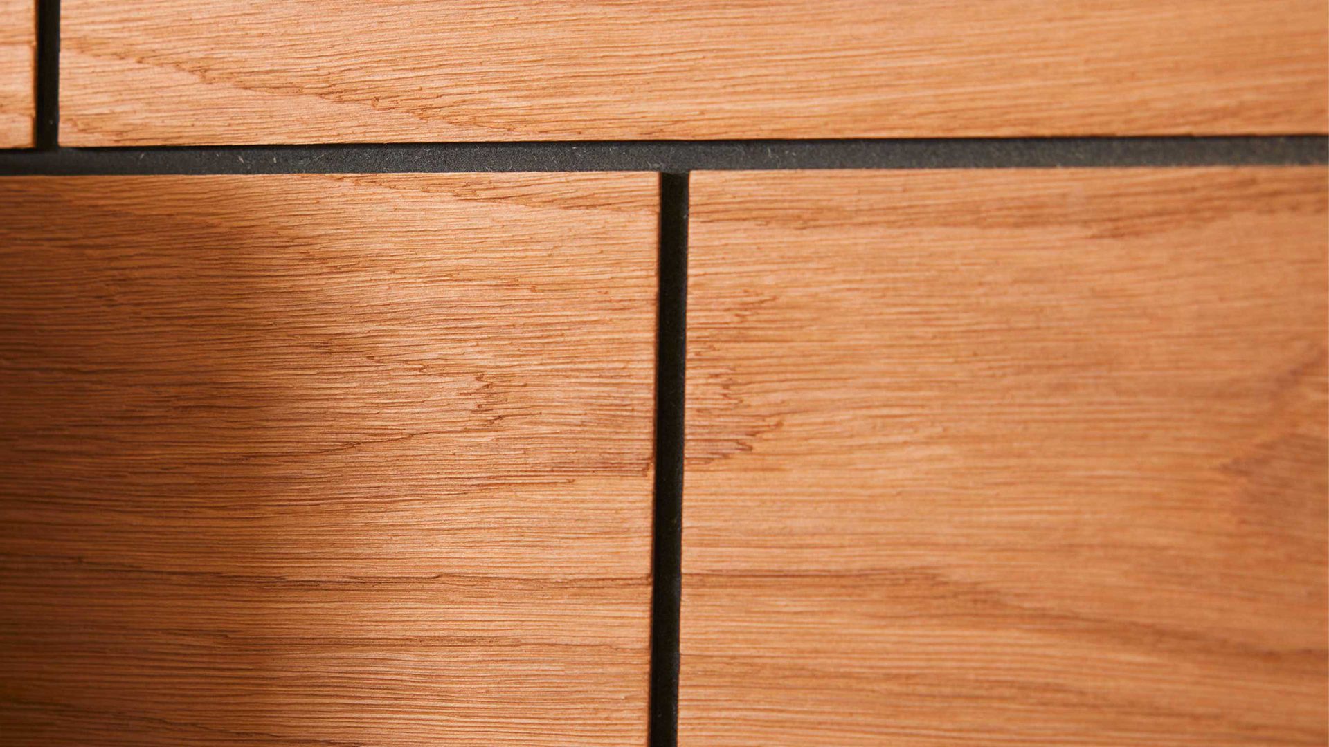 Lowboard Interliving aus Holz in Dunkelgrau Interliving Wohnzimmer Serie 2030 - Lowboard 32 Wolfram Grey & Spaltholz - zwei Schubladen, Länge ca. 180 cm