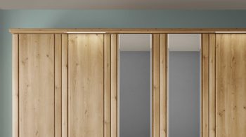 Kranzleiste Wiemann | oeseder aus Holz in Holzfarben WIEMANN Schlafzimmerserie Mainau 2 - Kranzleiste Bianco Eiche - Länge ca. 300 cm