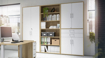 Türen-Set Mäusbacher i.i. aus Holz in Weiß Büroprogramm Big Profi Office - 2er-Set Türen Weiß - zwei Türen, ca. 77 x 211 cm