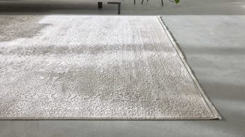 Webteppich Interliving aus Mischgewebe in Hellgrau Interliving Teppich Serie L-8710 Silber – ca. 140 x 200 cm