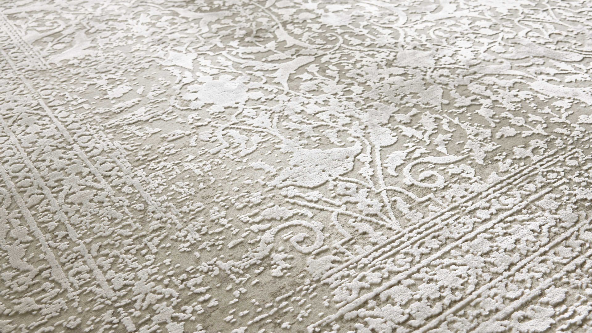 Webteppich Interliving aus Mischgewebe in Hellgrau Interliving Teppich Serie L-8710 Silber – ca. 140 x 200 cm