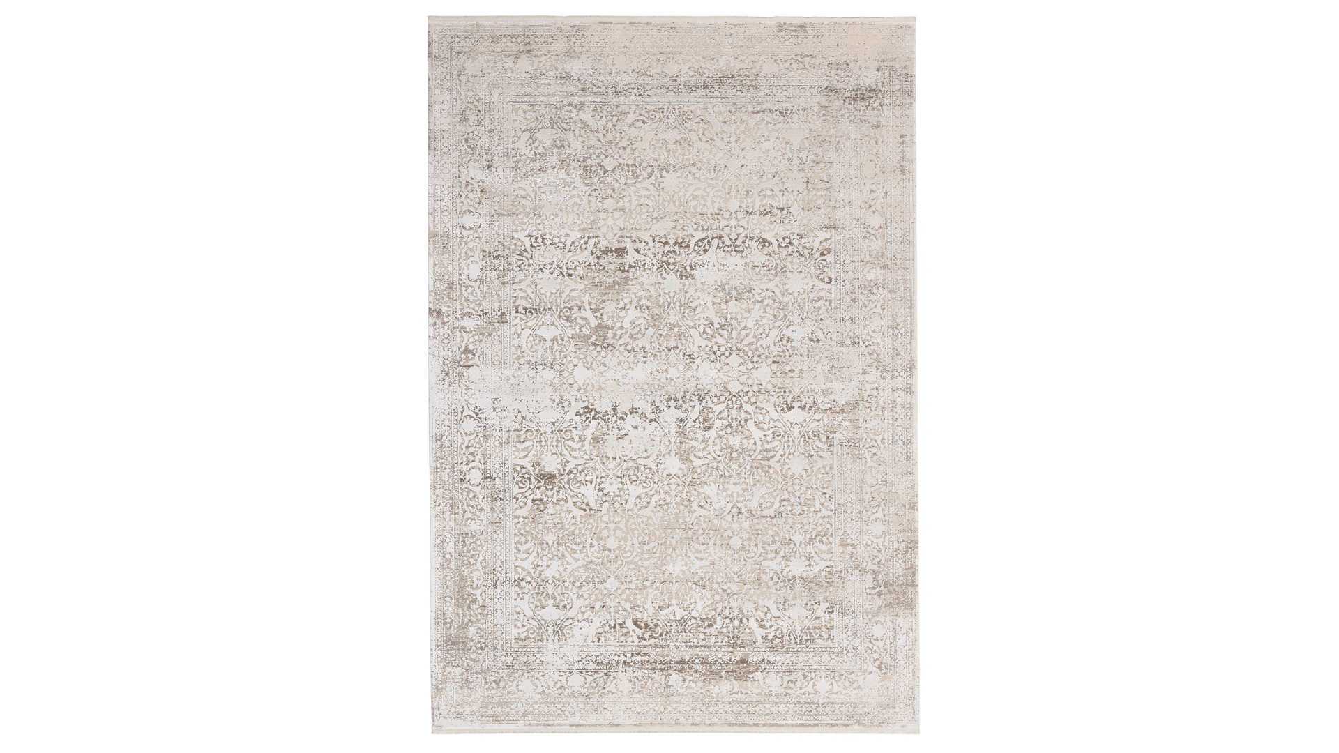 Webteppich Interliving aus Mischgewebe in Hellgrau Interliving Teppich Serie L-8710 Silber – ca. 240 x 340 cm