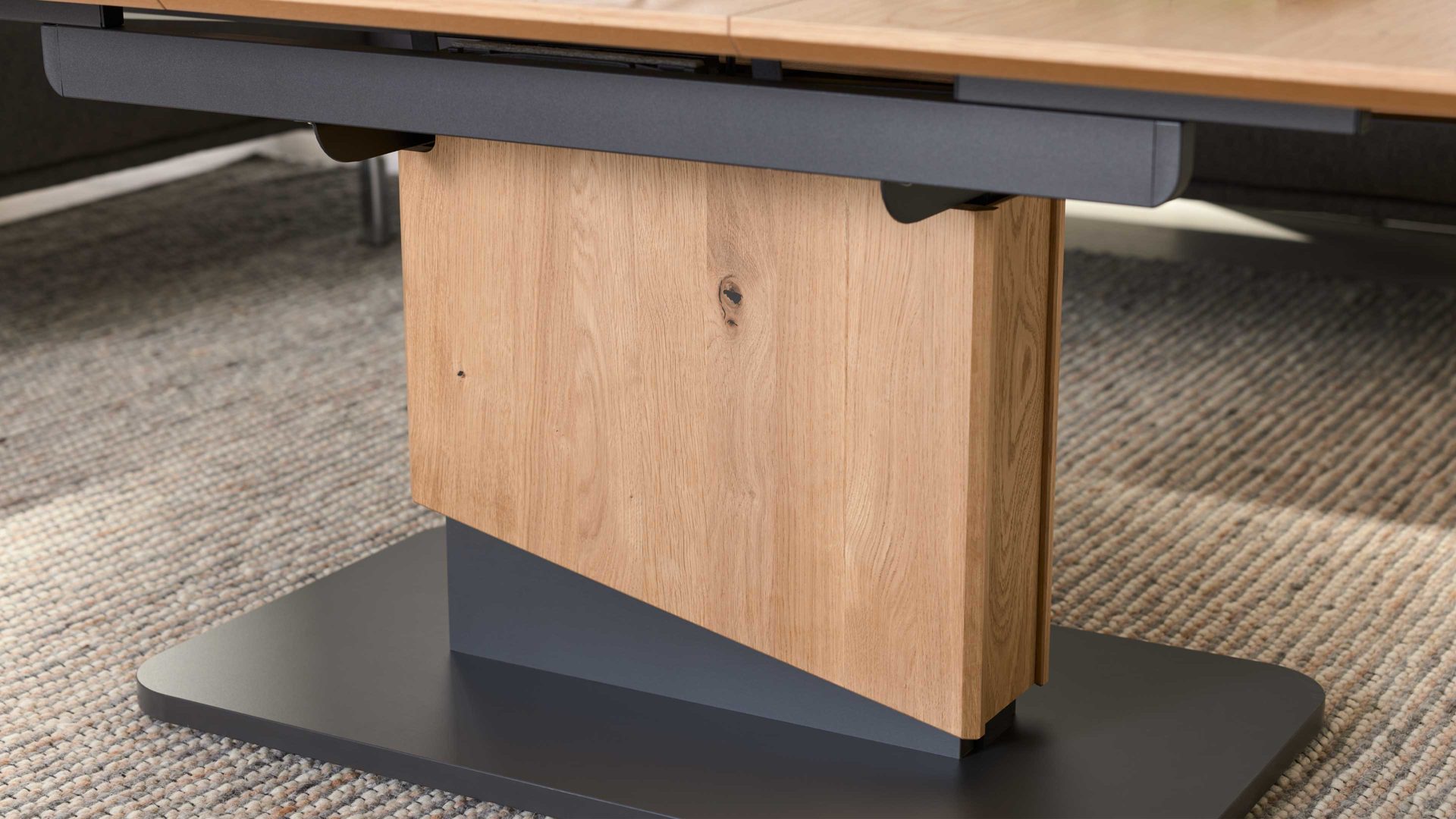 Couchtisch Interliving aus Holz in Holzfarben Interliving Couchtisch Serie 6223 - Couchtisch Wildeiche & Graphitschwarz - ca. 120 x 70 cm