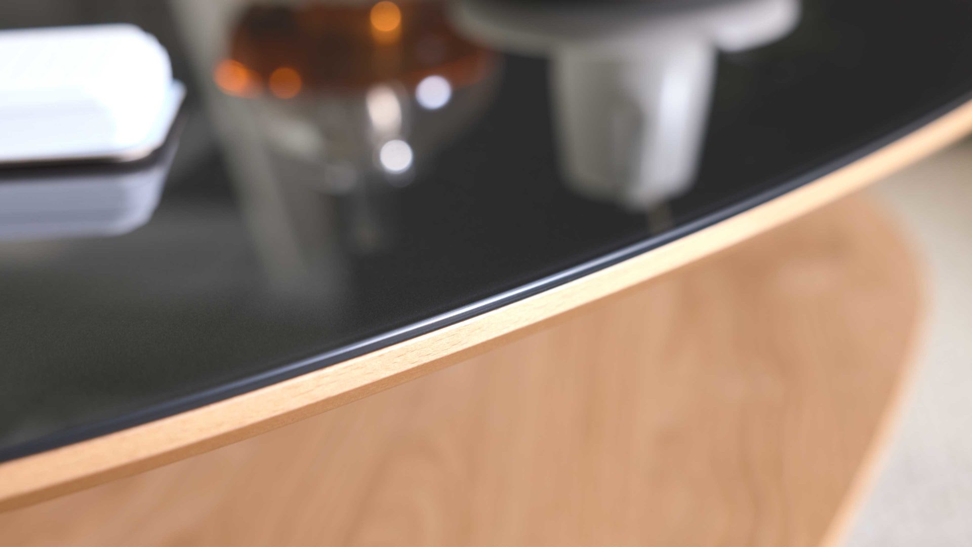 Couchtisch Interliving aus Holz in Anthrazit Interliving Couchtisch Serie 6225 - Couchtisch Anthrazit & Wildeiche - ca. 123 x 69 cm