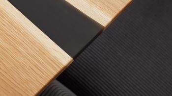 Esstisch Interliving aus Holz in Holzfarben Interliving Esszimmer Serie 5605 – Esstisch 7823 Charakter-Eiche & Schwarz - ca. 220 x 100 cm